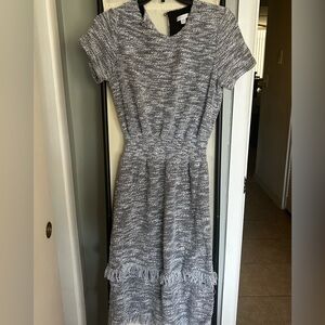 New York & Company Gray Fit and Flare Mini Dress